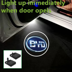 BYD CARE | 2Pcs For BYD EV Han DM Song PLUS Qin PRO Seal EA1 Car Door Lights Welcome Lights Exit Warning Lamps Night Signal Lights