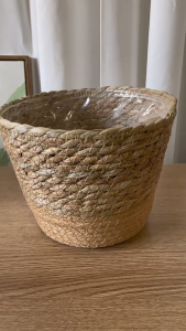 ⭐️【มีในสต๊อก+คลังสินค้าท้องถิ่น】⭐ตะกร้าหวายสาหร่ายฟางหวายการทอผ้ากระถางต้นไม้กระถางดอกไม้หญ้าตะกร้าชาวไร่กระถางแบบแขวนที่เก็บเสื้อผ้าสกปรก