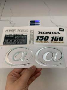 Bộ tem honda a còng 150 CC hàng nhập Thái Lan chất lượng cao dành riêng cho dòng xe này tem chữ nổi hàng mới 100% giá cả cực tốt bán lẻ như bán sỉ