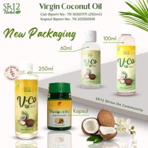 VCO SR 12 Ori Minyak Kelapa Murni Virgin Coconut Oil Vico Untuk Kulit kering dan pecah pecah bayi Anak dan dewasa