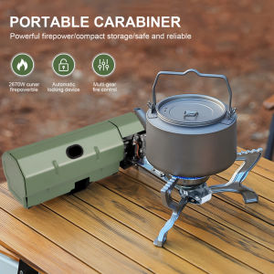 11000W Camping Gas Stove Burner Adjustable Ultralight Big Fire Backpacking Stove Windproof Camp Portable Propane Gas Stove For Camping Hiking Backpack Outdoor