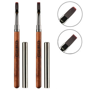 1/2 ชิ้นไม้จันทน์เจลจิตรกรรมแปรงเล็บสําหรับเจลเคล็ดลับ Extension อะคริลิค Builder อุปกรณ์เสริมเล็บแปรง