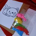 kolase kertas origami (bahan) kolase hewan sensory play. 