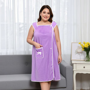 Womens Wearable Quick Dry Bath Towel 80*135cm Soft & Absorbent Bathrobe Wrap for Spa Gym Beach & Home Use