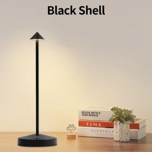 LED Table Lamp Rechargeable Touch Sensor Cordless Desk Lamp 3 Colors Bedside Creative Ambient Light Bar Room Decor Night Light