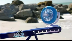 Kipas Portable Meja Klip Rotating Air Coller Pendingin Cool Mist / AC Mini Kipas Jepit Biru