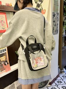 กระเป๋าสะพายข้างแฟชั่นแบบลำลองสำหรับเดินทาง น้ำหนักเบา ขนาดเล็ก กระเป๋าสะพายข้างผ้าไนลอน สีสันสดใส สำหรับวัยรุ่นและผู้ใหญ่