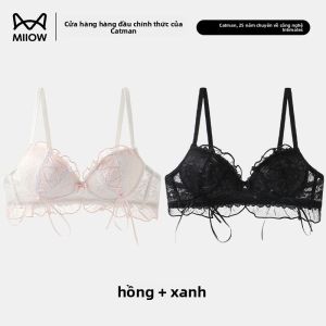 Áo ngực nữ MiiOW bằng ren gợi cảm thoải mái nâng đỡ tốt kiểu dáng chữ V size nhỏ