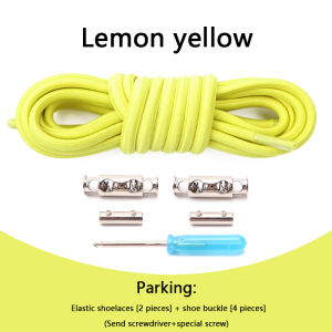 No Tie Shoe Laces Spring Metal Lock Elastic Shoelace for Sneakers Quick Put on And Take Off Shoe Accessories Lazy Shoelaces