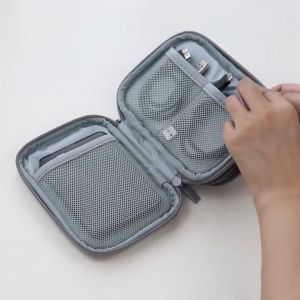 Hard Drive Carry Case Double Layer Shockproof Electronic Organizer for 2.5 Inch WD Western Digital and USB Cable Travel Cable Storage Bag Hard Drive Storage Bag Mobile Phone Headset Mobile Power Oxford Cloth USB Electronic Accessory Bag