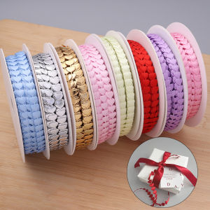 20yards/roll 8mm Colorful Heart Shape Satin Ribbons For Garment Sewing Decoration DIY Wedding Party Gifts Wrapping Bows Ribbon