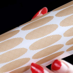 Natural Looking Double Eyelid Tape Lace Net Invisible Skin Color Waterproof Wide Size Beauty Tool 2400 Pieces Island Lord