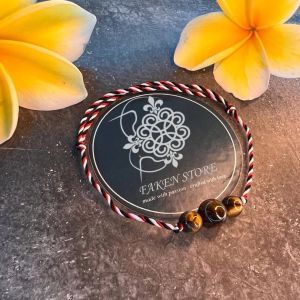 Gelang Tridatu batu Tigers Eyes asli khas Bali Original