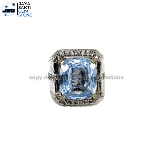 Natural Batu Permata Sky Blue Topaz Cutting Briliant SBT06