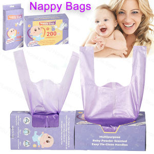 100/200Pcs Nappy Bags Disposable Scented Garbage Bag For Feminine Products Diaper Disposal Or Pet Waste Sack Portable Trash Bags