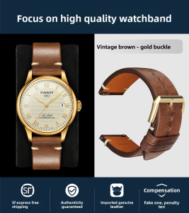 Deetle | Quick Release Leather Watch Band for Mens Vintage Watch