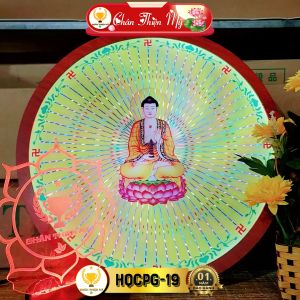 Hào Quang Cơ Phật Giáo A Di Đà Phật CHÂN THIỆN MỸ Đèn Trang Trí Bàn Thờ Cho Tượng Phật HQCPG-19
