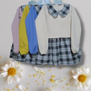 tunik ataasan anak perempuan 1-8tahun/baju anak perempuan lengan panjang