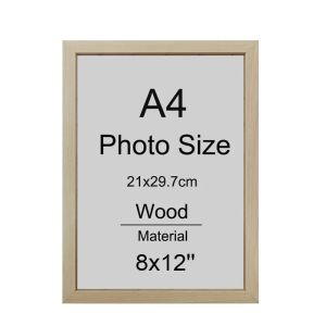 4 Colors A4 Picture Frame1/2/3/6PCS Wood Canvas Photo Frame 8x12inch Black White Brown Photo Frames Home Decor Poster Frame