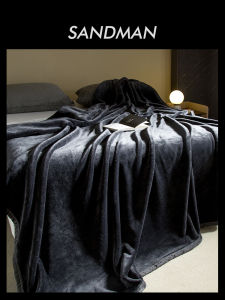 SANDMAN Beach Coral Fleece Blanket Winter Thickened Sofa Nap Blanket Pure Color Warmth Polyester Fiber Universal Season Blanket
