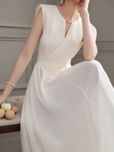 QFN | Elegant Formal Sleeveless White Dress