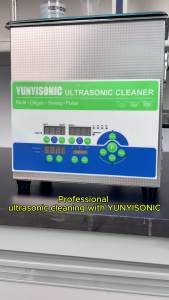 YUNYISONIC Ultrasonic Cleaner 120kHz Stainless Steel with Digital Display and Control Buttons -Degas-Sweep-Pluse For Medcial/Dental/Lab