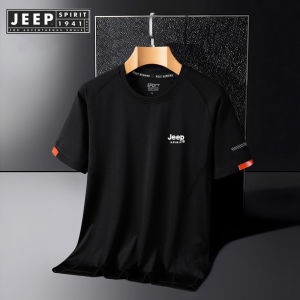 Jeep Spirit เสื้อแขน M-9XL ขนาดใหญ่ สั้นผู้ชาย เสื้อยืดรถจี๊ปแขนสั้น สองทางใช้เสื้อแขนซิลค์แห้งเร็ว