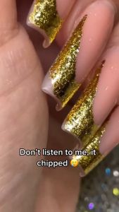 Sticker Foil Gliter Emas Atau Silver Untuk Nailart / Hiasan Nailart