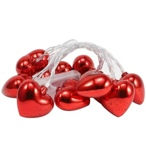 Red Love LED String Lights Warm White Fairy Lights Battery Operated Decorative Lights for Bedroom Garden Party Holiday Decor