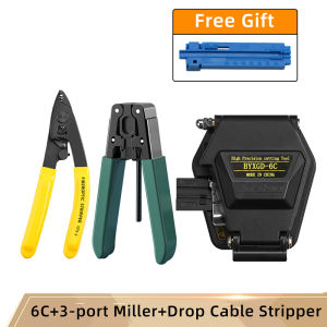 High Precision One-step Fiber Cleaver Alloy Fiber Optic Cutting Tool Cold Connection/Hot Melt/SM/MM Automatic Fiber Optic Cutter