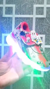 New Sepatu Lampu Led Anak Laki-Laki Model sneakers Dengan karakter Labubu Bola 1-6 Tahun