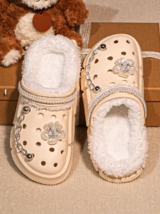 Youth Winter Slippers - Comfortable EVA Clogs Breathable and Warm Comfortable Indoor/Outdoor Wear Soft Fabric Lining