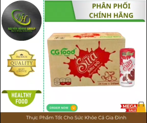LỐC 6 LON - CG FOOD Sữa Đậu Đỏ 245ml