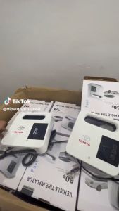 [ SALE CHÍNH HÃNG ] Bơm Lốp Điện Tử TOYOTA Máy Bơm Lốp Ô Tô Mini Cầm Tay Sử Dụng Nguồn Điện 12V Sẵn Có Trên Xe Hơi Dây Dài Đến 4 Bánh Xe Tự Ngắt Khi Đủ Lõi Đồng Mạnh Mẽ Bền Bỉ