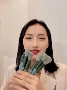 [ 13 in 1 ] Kuas Make Up Mini Travel Set Lengkap Kosmetic Brus Makeup Powder Eye Shadow Foundation Blusher Blending Beauty