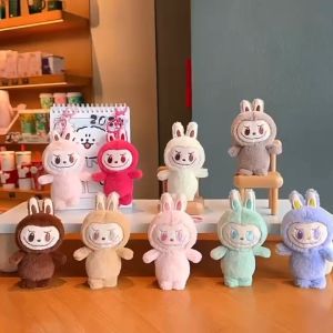 J King #Labubu Plush Stuffed Doll Fluffy Soft Key Chain Cute Comfy Cartoon Labubu Pendant Couple