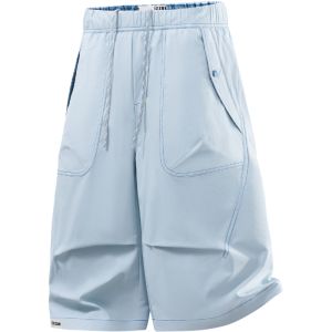 izzue | Cool Ice Silk Spliced 7/8 Length Shorts