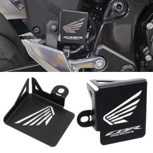 สำหรับฮอนด้า CBR400R CBR 400R อุปกรณ์เสริมติดด้านหลังมอเตอร์ไซค์ฝาครอบกระปุกน้ำมันไฮดรอลิกเบรคป้องกันถ้วยน้ำมัน