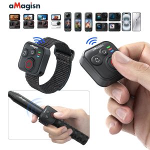 aMagisn 50M Bluetooth Remote Control for Insta360 X5 X4 Ace Pro 2 Gopro Hero 13 12 Action Cameras iOS Android Shutter Controller