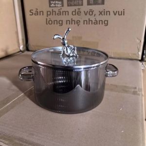 Nồi Súp Đa Năng Hình Gấu Cute Bằng Kính Borosilicate