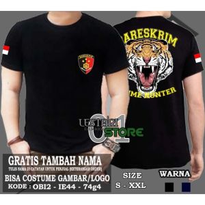 kaos polisi tangan panjang bareskrim tshirt crim hunter