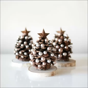 Set Decor Tự Nhiên – 10 Lát Gỗ & Quả Thông Khô