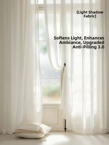 Modern Luxurious Scratch-Resistant Transparent-But-Not-See-Through Sheer Curtain