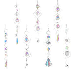 【New Arrival】 Beautiful Crystal Wind Chime Ornament with AB Coating for Home and Car Windows Suitable for Modern Interior Decoration