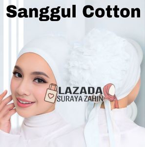 Size XL/2XL [85kg - 110kg ] Inner Sanggul Lace Arab Bertali / Anak Tudung Bersanggul Lace Gebu Gebas