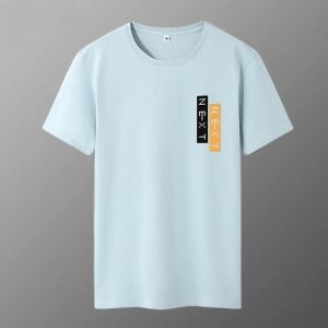 Áo Thun Cotton Tay Ngắn Thường Ngày Cho Nam Mùa Hè 2025 Áo Thun Cotton Nguyên Chất Tay Ngắn Cổ Tròn in Họa Tiết Thời Trang