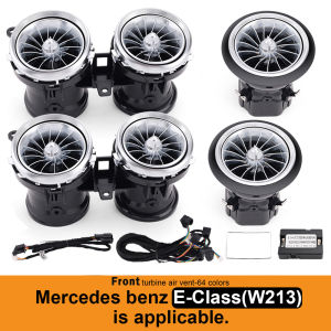 For Mercedes Benz E-Class W213 E200 E220d 2016-2023 Led Turbine Nozzle 64 Colors Outlet Turbo Ambient Light Interior Air Vent
