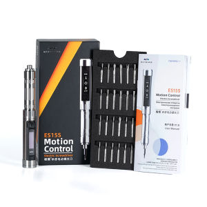 MINIWARE ES15S Máy Vặn Vít Điện Không Dây Có Thể Sạc Qua USB Điều Khiển Chuyển Động Thông Minh Có Đèn LED Bộ Mũi Khoan 4mm 24 Chiếc Dụng Cụ Tự Làm Tại Nhà