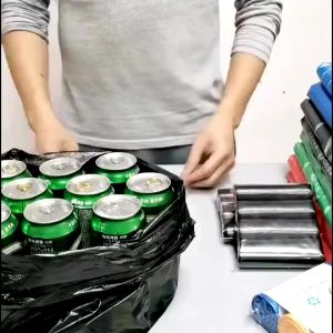 30ชิ้น/ม้วน ถุงขยะพลาสติกสีดำ / ถุงขยะปากแบนสำหรับใช้ในครัว / ถุงเก็บขยะแบบใช้แล้วทิ้ง / ถุงขยะแบบหนาพิเศษ / ถุงขยะพลาสติกสำหรับใช้ในครัวเรือน