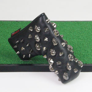 Stylish Studs Cool Skull Thick Fleece Waterproof Magnetic Golf Putter Cover